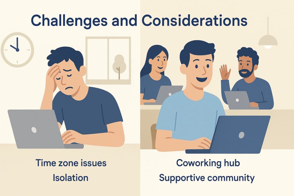 Contrasting digital nomad challenges and solutions
